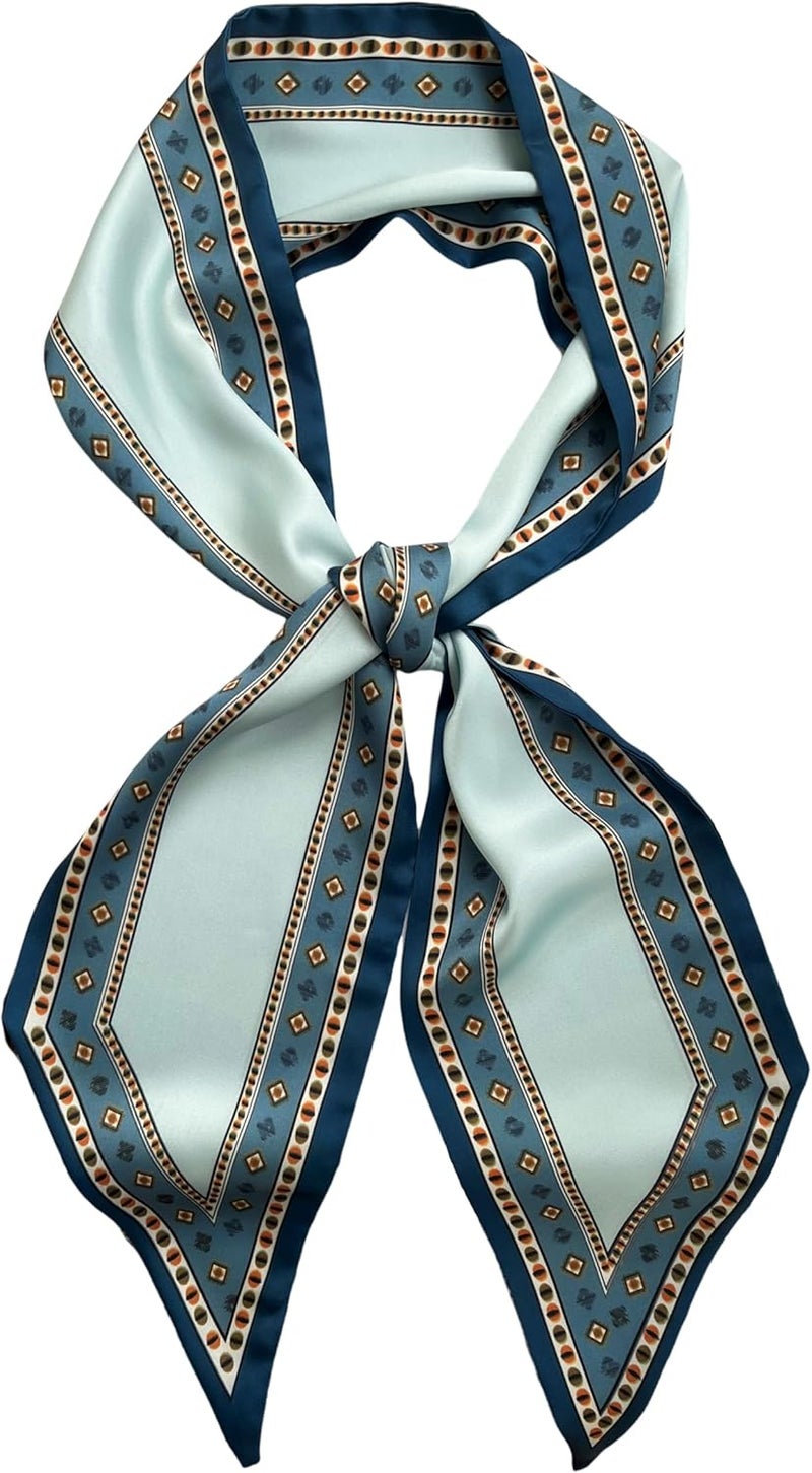 FONYVE Silk Head Scarf for Hair Fashion Headwrap for Women Lightweight Neck Tie - Image 1